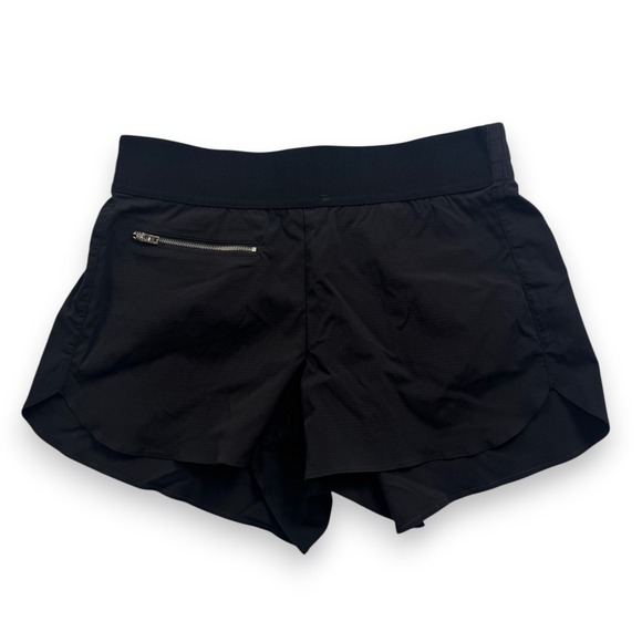 Athleta Pants - Athleta Trekkie Shorts Black Ripstop Hiking Travel Zip Pockets 291730 Size 4